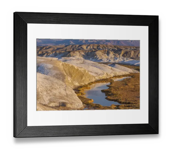 Framed Print : Creek in desert, Salt Creek Trail, Death Valley National Park, California Framed Print : Creek in desert, Salt Creek Trail, Death Valley National Park, California
