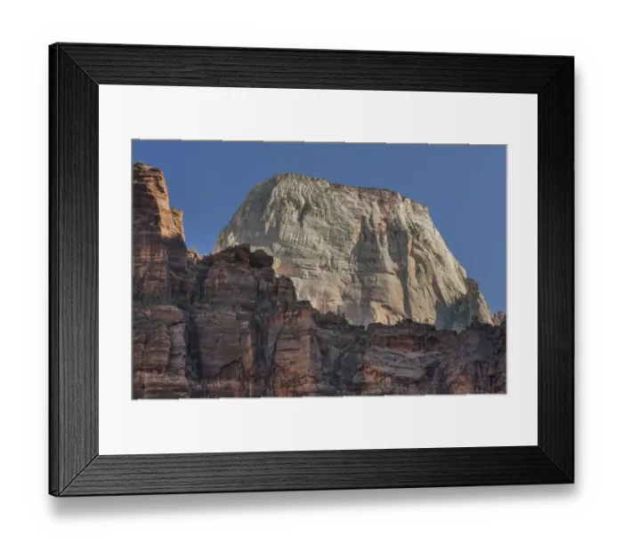 Framed Print : Great White Throne, a white sandstone mountain, Zion National Park, Utah Framed Print : Great White Throne, a white sandstone mountain, Zion National Park, Utah