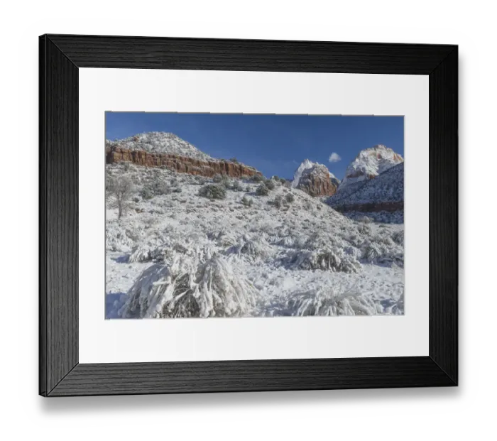 Framed Print : Valley in winter, Zion National Park, Utah Framed Print : Valley in winter, Zion National Park, Utah