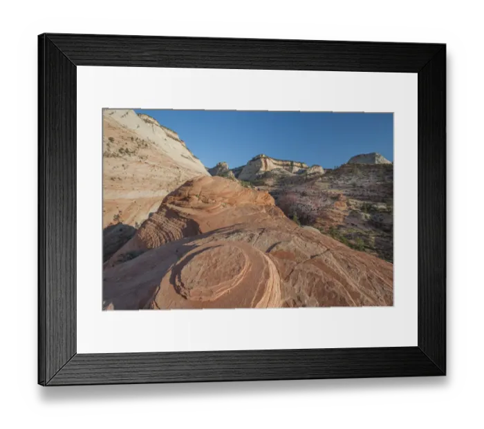 Framed Print : Sandstone pedestal, Zion National Park, Utah