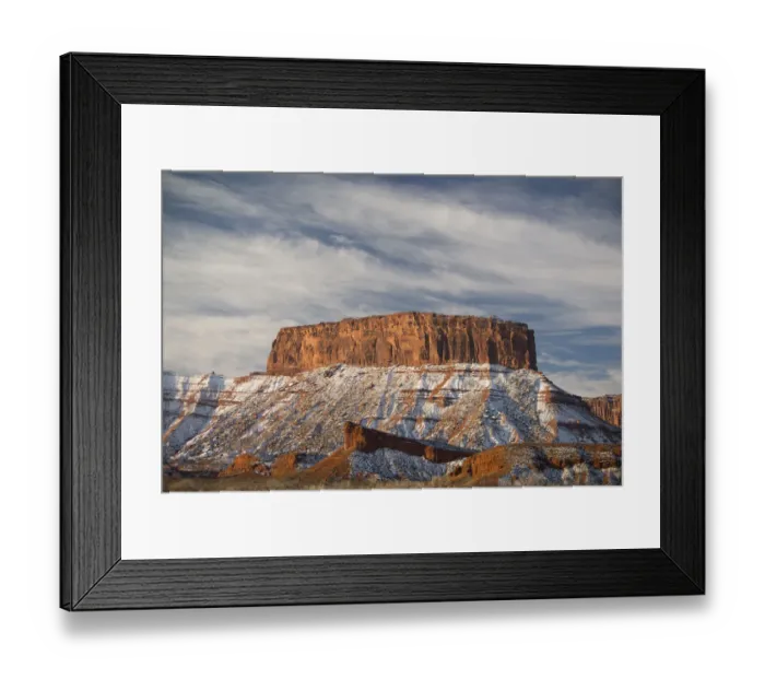 Framed Print : Mesa in winter Castle Valley, Utah Framed Print : Mesa in winter Castle Valley, Utah