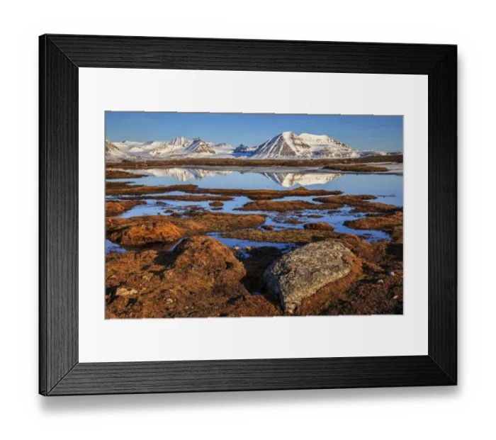 Framed Print : Mountains and tundra, Svalbard, Norway Framed Print : Mountains and tundra, Svalbard, Norway