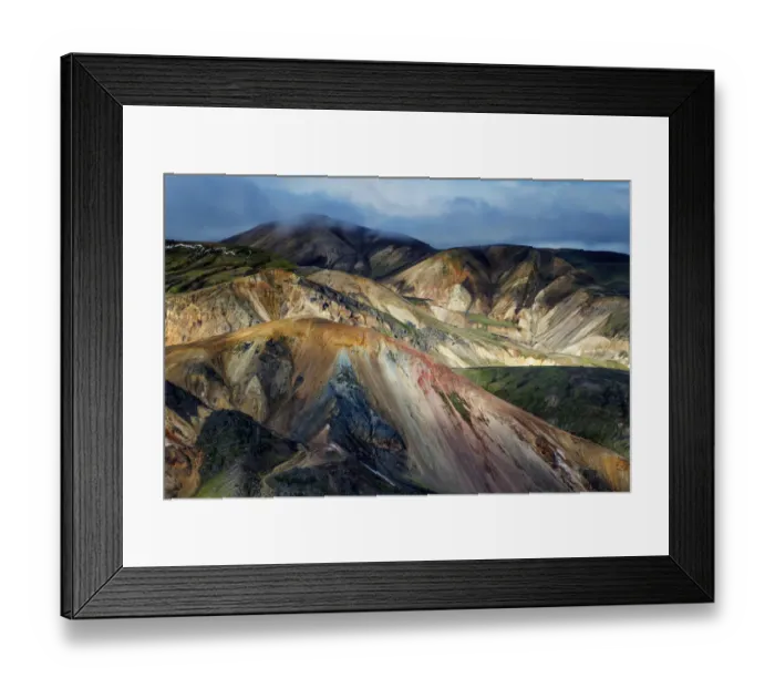 Framed Print : Rhyolite mountains, Landmannalaugar, Fjallabak Nature Reserve, Iceland