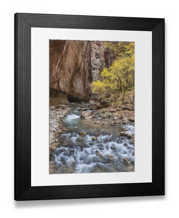 Framed Print : Virgin River, Zion National Park, Utah