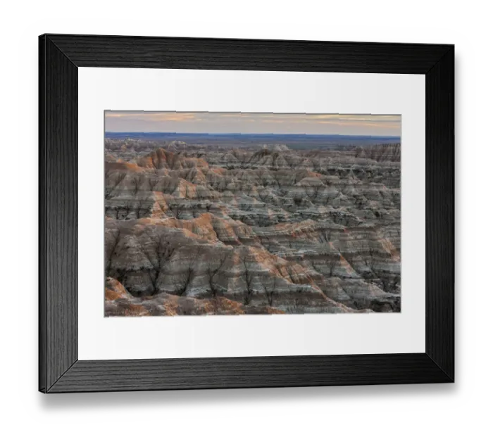 Framed Print : Sandstone rock formations, Badlands National Park, South Dakota Framed Print : Sandstone rock formations, Badlands National Park, South Dakota