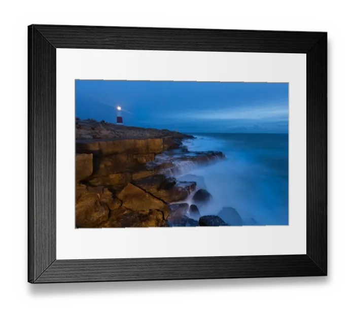Framed Print : Portland Bill lighthouse at dusk, Portland Bill, Dorset, UK Framed Print : Portland Bill lighthouse at dusk, Portland Bill, Dorset, UK