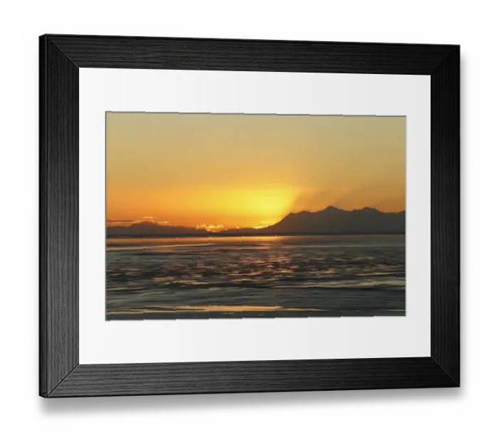 Framed Print : Sunset across Turnagain Arm, outside Anchorage, Alaska, United States Framed Print : Sunset across Turnagain Arm, outside Anchorage, Alaska, United States