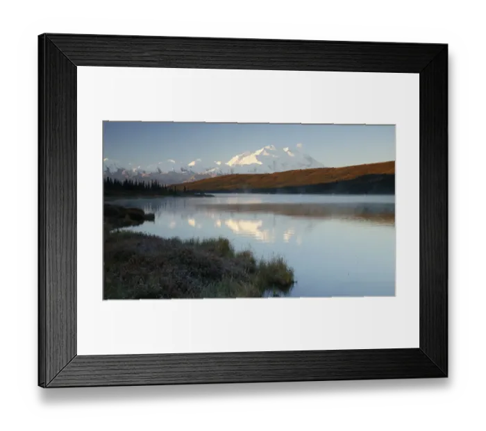 Framed Print : Scenic view of Mount Denali and the Alaska Range from Wonder Lake, Denali National Park Framed Print : Scenic view of Mount Denali and the Alaska Range from Wonder Lake, Denali National Park