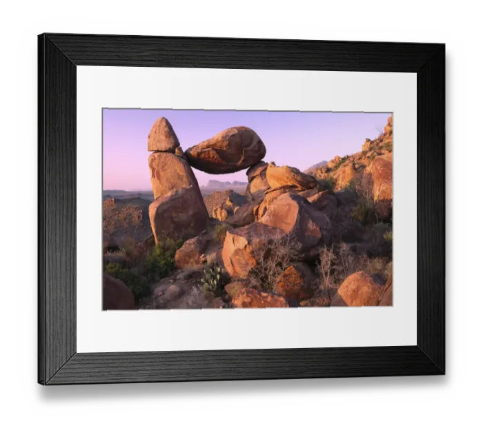 Framed Print : Balanced rock in the Grapevine Mountains, Big Bend National Park, Texas Framed Print : Balanced rock in the Grapevine Mountains, Big Bend National Park, Texas