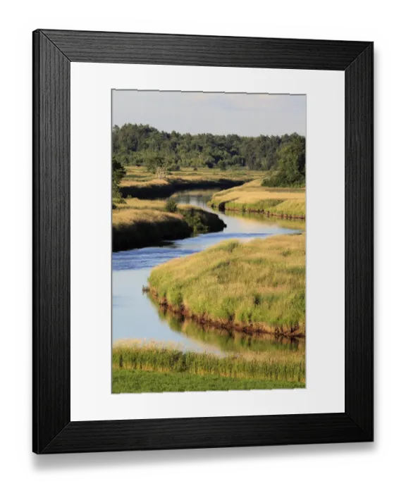 Framed Print : Annapolis River winding east through agricultural land, Canada Framed Print : Annapolis River winding east through agricultural land, Canada