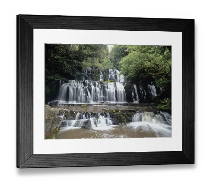 Framed Print : Purakaunui Falls and Purakaunui River, Catlins, South Island, New Zealand Framed Print : Purakaunui Falls and Purakaunui River, Catlins, South Island, New Zealand