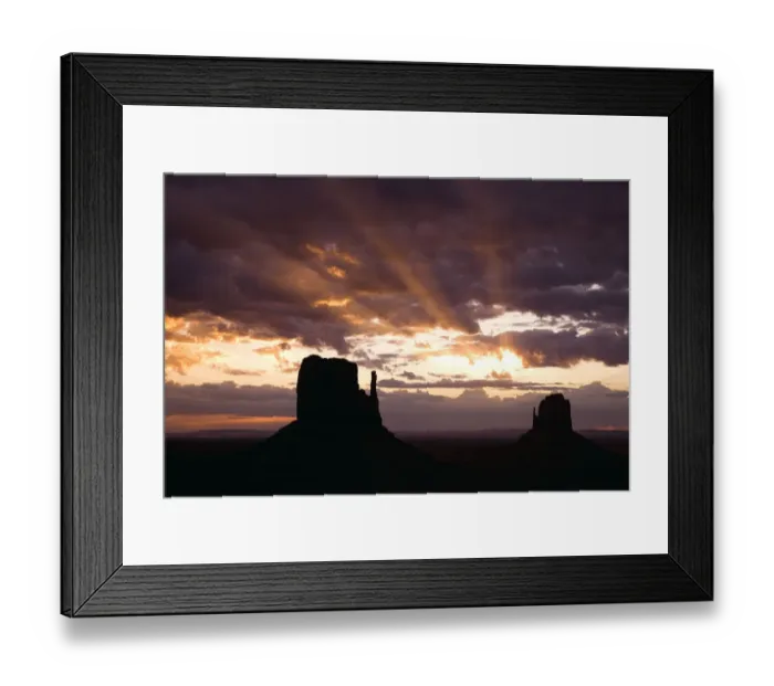 Framed Print : Mittens at sunrise, Monument Valley Navajo Tribal Park, Arizona Framed Print : Mittens at sunrise, Monument Valley Navajo Tribal Park, Arizona