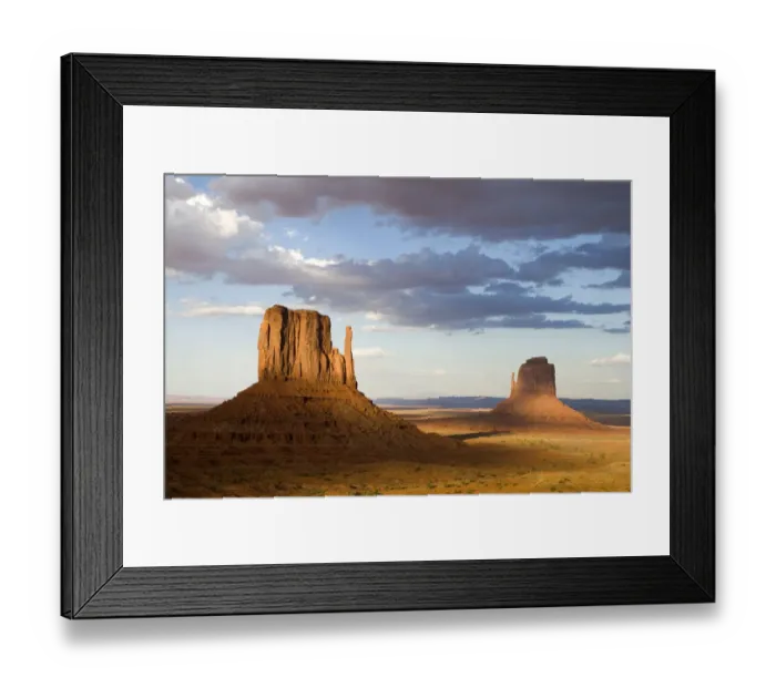 Framed Print : East and West Mittens, Monument Valley, Utah Framed Print : East and West Mittens, Monument Valley, Utah
