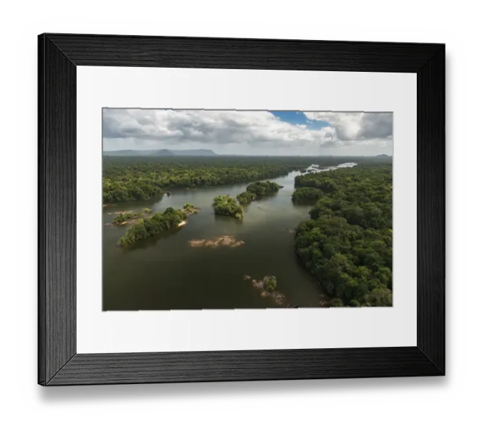 Framed Print : River in rainforest, Essequibo River, Rupununi, Guyana Framed Print : River in rainforest, Essequibo River, Rupununi, Guyana