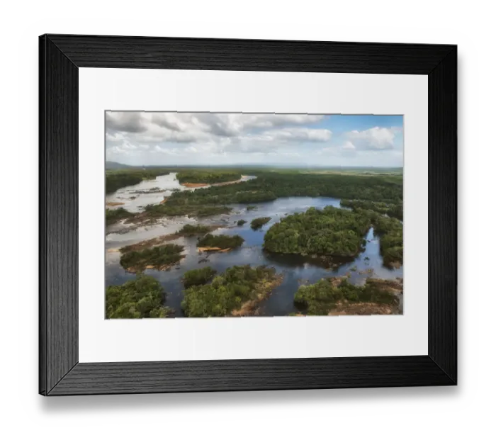 Framed Print : River in rainforest, Essequibo River, Rupununi, Guyana Framed Print : River in rainforest, Essequibo River, Rupununi, Guyana
