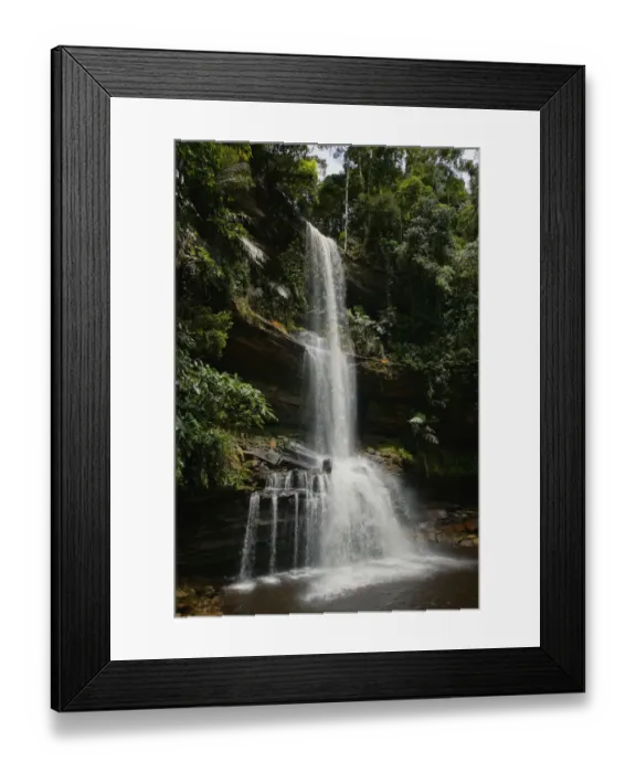 Framed Print : Waterfall, Maliau Basin, Malaysia