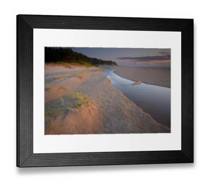 Framed Print : Little river flows over the beach in Slitere National Park, before ending in the Baltic Sea Framed Print : Little river flows over the beach in Slitere National Park, before ending in the Baltic Sea