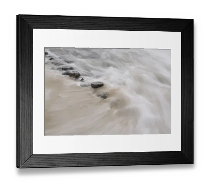 Framed Print : Breakwater flooded by water as it becomes high tide, The Netherlands, Noord-Holland Framed Print : Breakwater flooded by water as it becomes high tide, The Netherlands, Noord-Holland