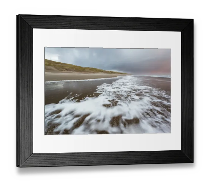 Framed Print : Foam on North Sea beach at stormy winter day, North Sea beach, the Netherlands Framed Print : Foam on North Sea beach at stormy winter day, North Sea beach, the Netherlands