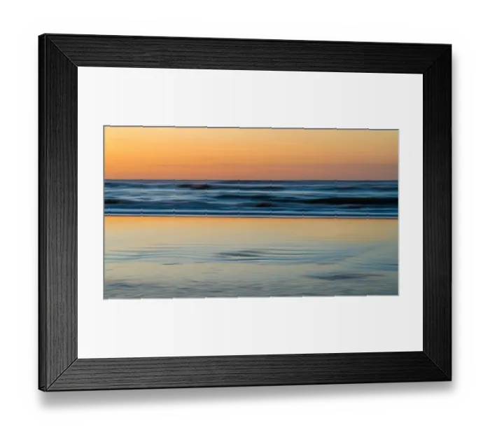 Framed Print : Sunset at the North Sea beach