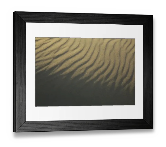 Framed Print : Lines in the sand at the last light of the day, Noord-Holland, The Netherlands Framed Print : Lines in the sand at the last light of the day, Noord-Holland, The Netherlands