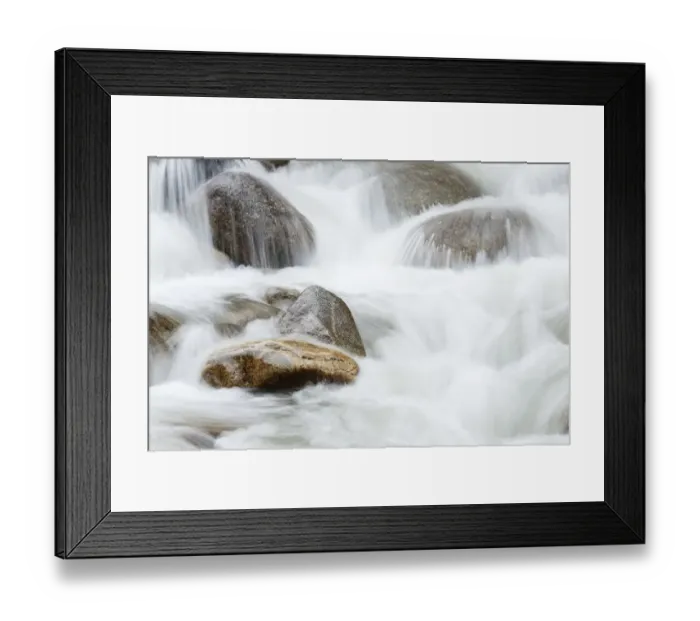 Framed Print : Streaming water with rocks, Alaska, United States