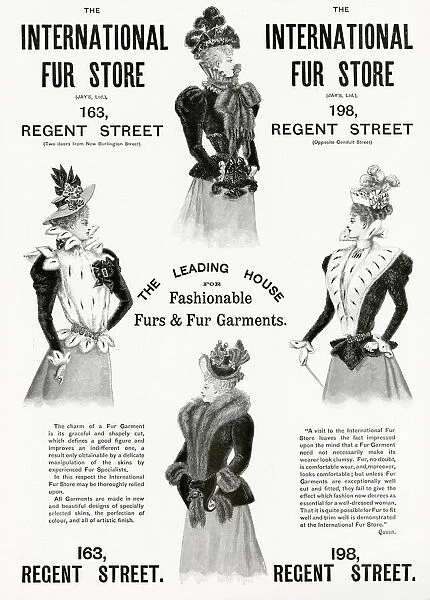 Advert for International Fur Store 1897