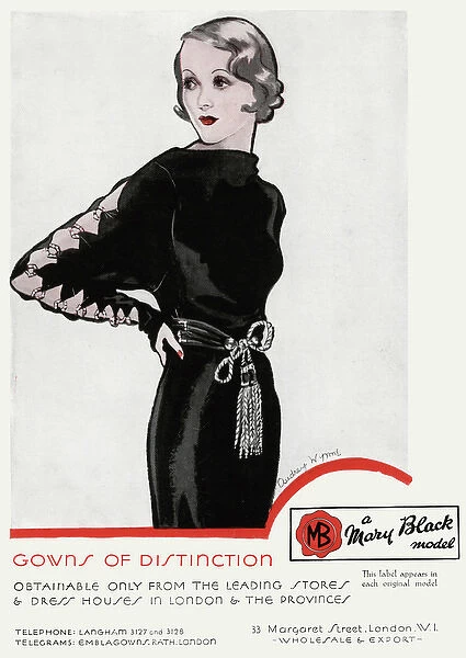 Advert for Mary Black Model 1934