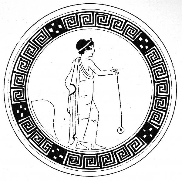 Ancient Greek playing with his Yo-Yo