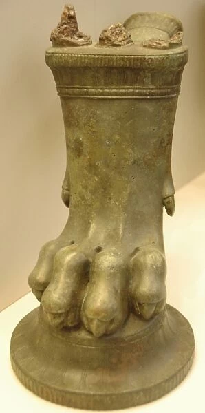 Bronze vase as lions foot. 7th-6th Century B. C. Archaic Age