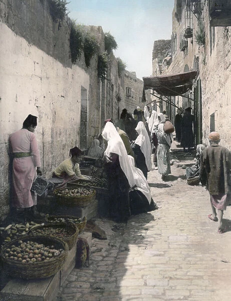 c. 1900 Market in Bethlehem, Holy Land