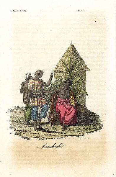 Costumes of the Mandingo or Mandinka people, west Africa