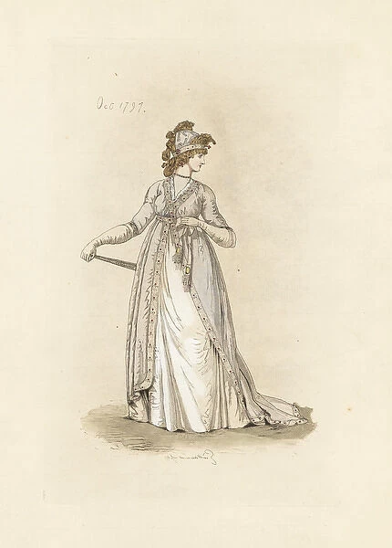 English woman in the fashion of October 1797