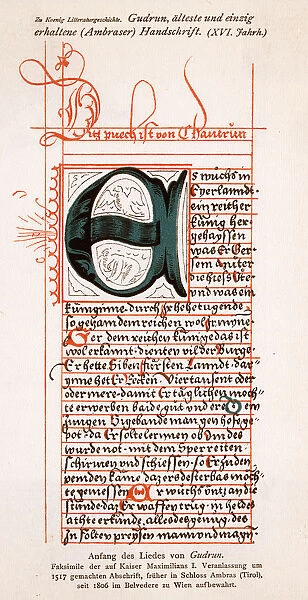 Fragment of the Lieder von Gudrun