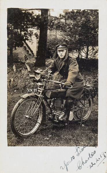 Friends of Sapper Wilbert, with motorcycles