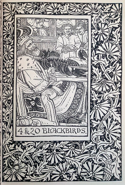 Illustration, Four and Twenty Blackbirds