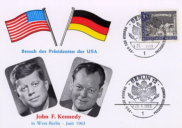 JFKs Presidential Visit to Germany - Commemorative Card