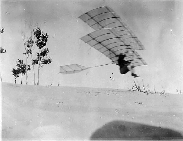 A M Herrings glider trials on the Indiana Dunes in 1897