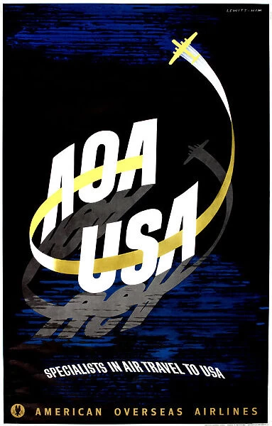 Poster, American Overseas Airlines