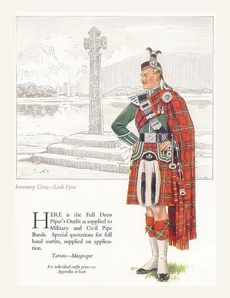 Tartan Macgregor, standing in front of Inveraray Cross, Loch Fyne