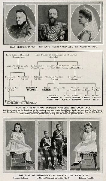 Tsar Ferdinand I of Bulgaria and family