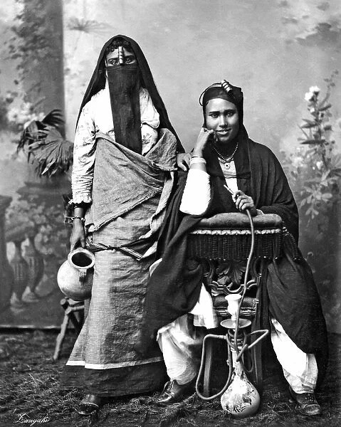 Two women with hookah, Egypt