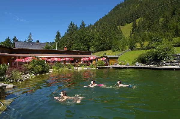 Open Air Bath in Hinterstein, Bad Hindelang, Allgaeu, Bavaria, Germany