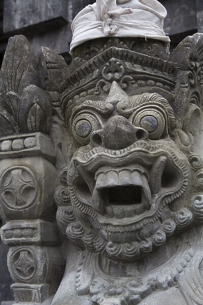 Asia, Indonesia, Bali. Temple Statue in a sacred Balinese Hindu site