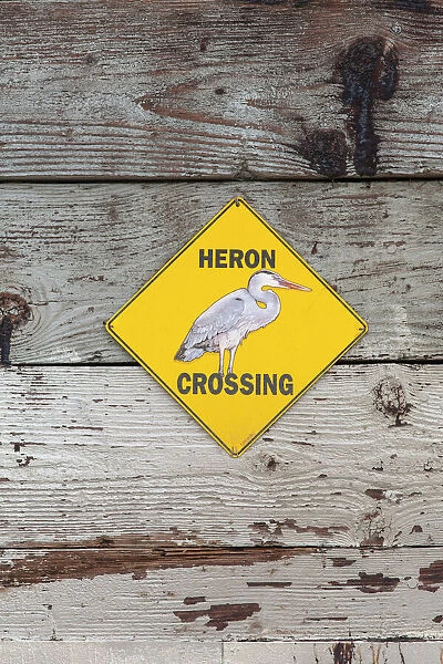 Heron Crossing sign at the Glendale Narrows on the Los Angeles River