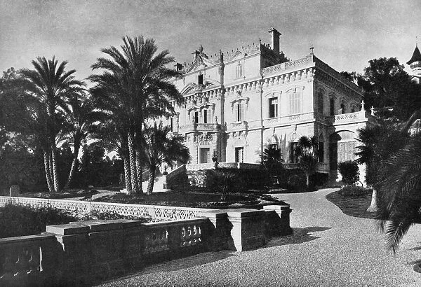 CANNES: CHATEAU, 1898. Chateau Thorenc in Cannes, France, owned by Lord Stuart Rendel