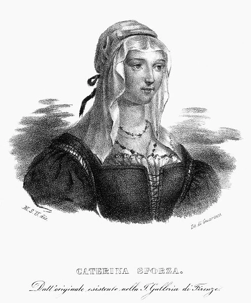 CATERINA SFORZA (1463-1509). Wife of Giovanni de Medici