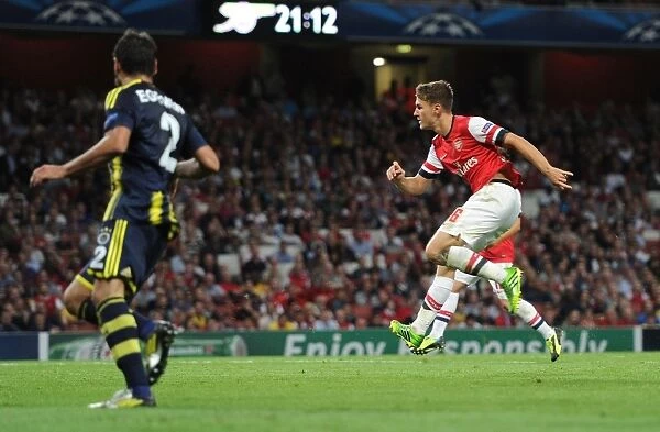 Aaron Ramsey Scores Past Volkan Demirel: Arsenal's Victory in Champions League Play-offs vs Fenerbahce (2013)