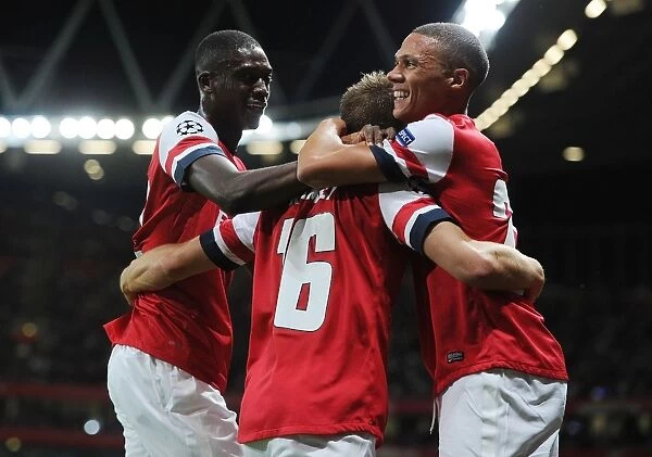 Arsenal Celebrate: Ramsey, Sanogo, Gibbs Score in Champions League Victory over Fenerbahce