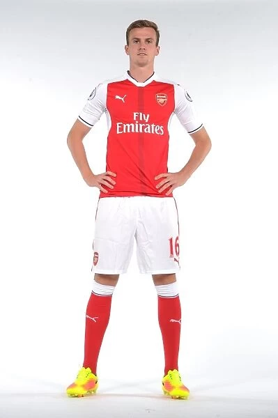 Rob Holding at Arsenal's 2016-17 First Team Photocall